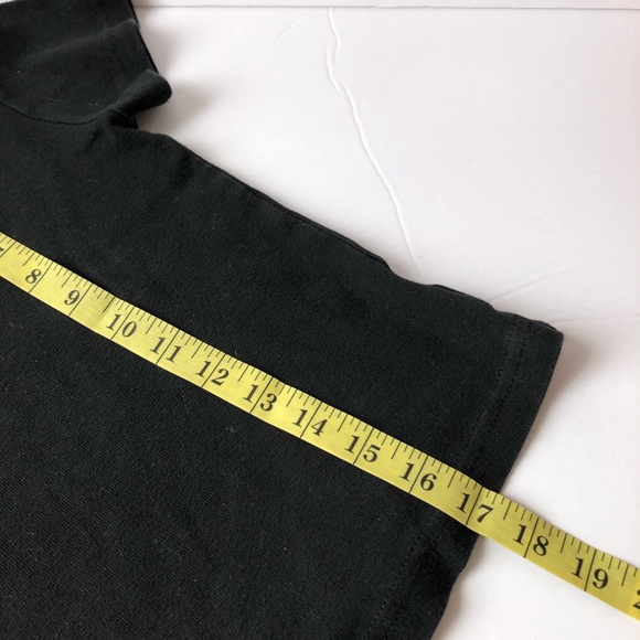 TOMMY HILFIGER black cotton cropped shirt S/P EUC - Picture 6 of 6